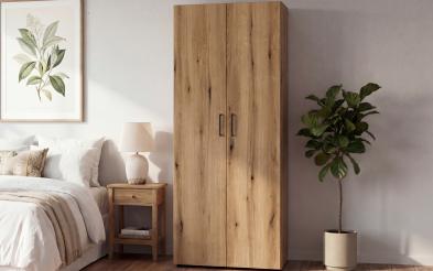 Δίφυλλη ντουλάπα με ράγα και ράφια Masimo Comfort 3 Δίφυλλη ντουλάπα με ράγα και ράφια